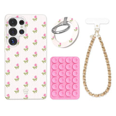 Pink Peony Floral Samsung Bundle Set