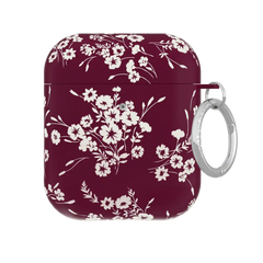 French Burgundy Floral AirPod Case