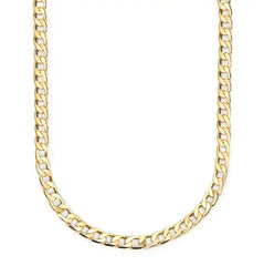Mask Chain Necklace - 12mm Curb in Gold