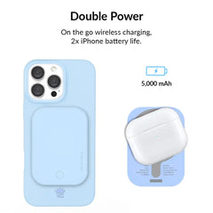 Cotton Candy Blue Portable MagSafe Charger Power Pack