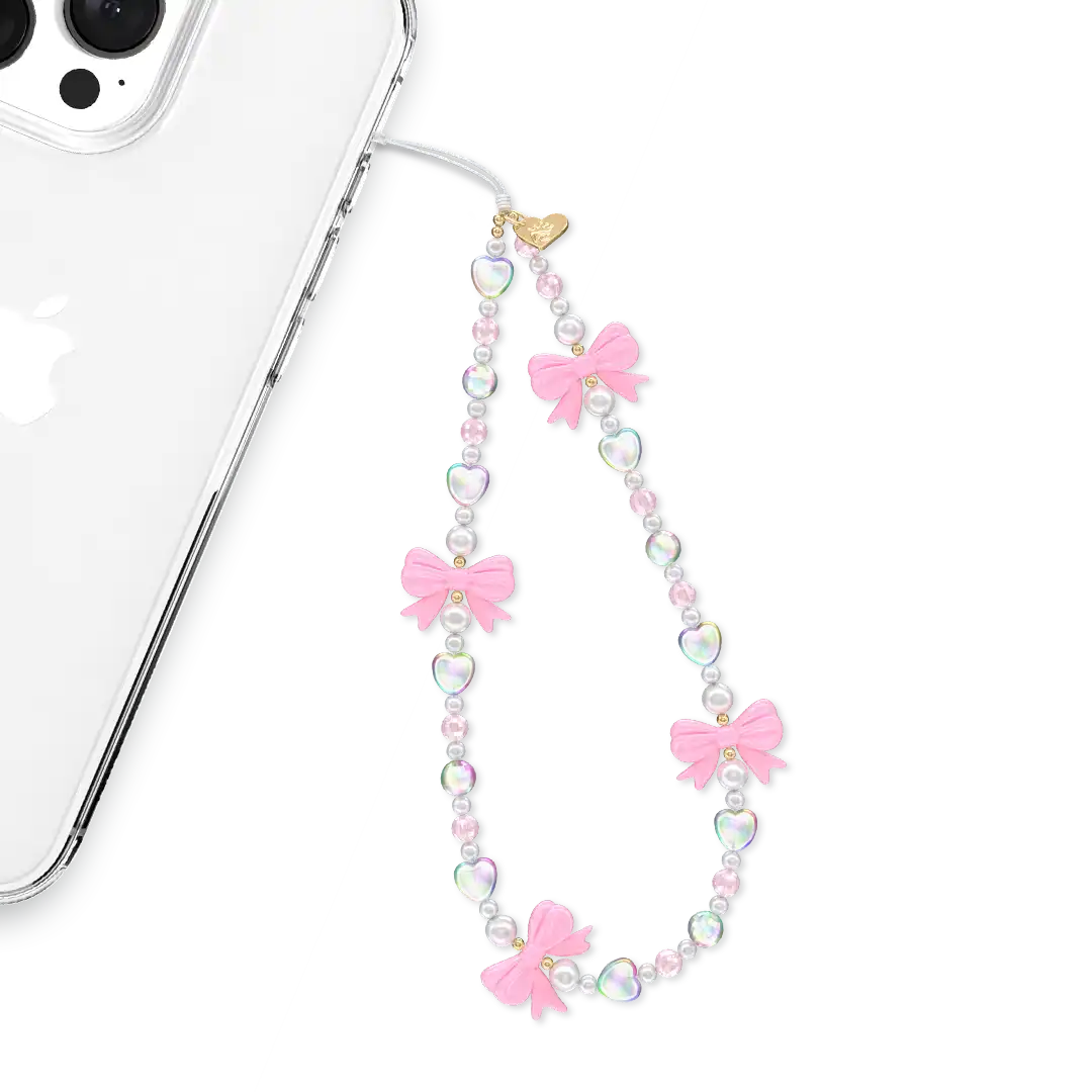 Pink Bow Phone Charm